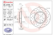 Brzdový kotouč BREMBO 08.A759.1X