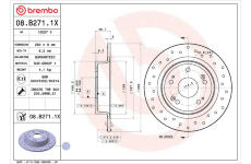 Brzdový kotouč BREMBO 08.B271.1X