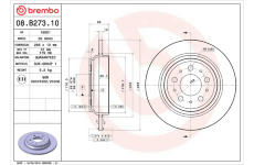 Brzdový kotúč BREMBO 08.B273.10