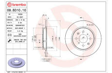 Brzdový kotouč BREMBO 08.B310.10