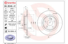 Brzdový kotouč BREMBO 08.B348.41