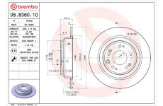 Brzdový kotouč BREMBO 08.B360.10