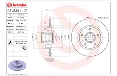 Brzdový kotouč BREMBO 08.B391.17