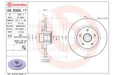 Brzdový kotúč BREMBO 08.B395.17