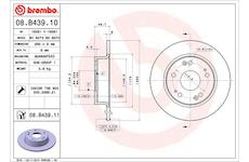 Brzdový kotouč BREMBO 08.B439.11