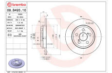 Brzdový kotouč BREMBO 08.B493.10