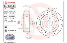 Brzdový kotúč BREMBO 08.B529.2X
