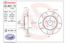 Brzdový kotúč BREMBO 08.B601.75