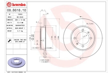 Brzdový kotouč BREMBO 08.B618.10