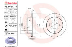 Brzdový kotouč BREMBO 08.B667.11