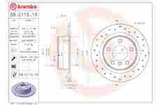 Brzdový kotouč BREMBO 08.C115.1X