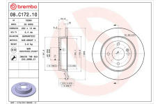 Brzdový kotouč BREMBO 08.C172.10