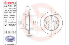 Brzdový kotouč BREMBO 08.C172.21