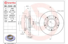 Brzdový kotúč BREMBO 08.C242.20