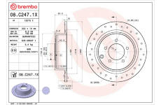 Brzdový kotouč BREMBO 08.C247.1X