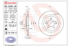 Brzdový kotouč BREMBO 08.C250.20