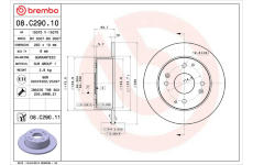 Brzdový kotouč BREMBO 08.C290.11