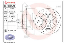 Brzdový kotúč BREMBO 08.C301.1X