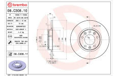 Brzdový kotouč BREMBO 08.C308.11