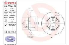 Brzdový kotúč BREMBO 08.C308.21