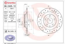 Brzdový kotouč BREMBO 08.C425.1X