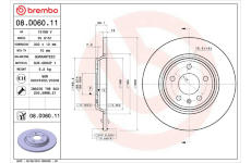 Brzdový kotouč BREMBO 08.D060.11