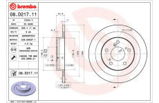 Brzdový kotouč BREMBO 08.D217.11