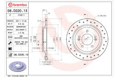 Brzdový kotouč BREMBO 08.D220.1X