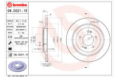 Brzdový kotouč BREMBO 08.D221.1E