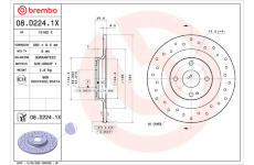 Brzdový kotúč BREMBO 08.D224.1X