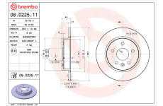 Brzdový kotouč BREMBO 08.D225.11