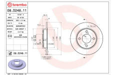 Brzdový kotouč BREMBO 08.D248.11