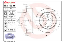 Brzdový kotúč BREMBO 08.D429.11