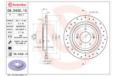 Brzdový kotouč BREMBO 08.D430.1X