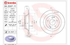 Brzdový kotouč BREMBO 08.D567.11