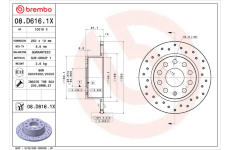 Brzdový kotúč BREMBO 08.D616.1X