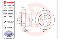 Brzdový kotouč BREMBO 08.D696.11