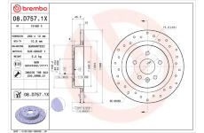 Brzdový kotouč BREMBO 08.D757.1X