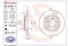 Brzdový kotouč BREMBO 08.D759.11