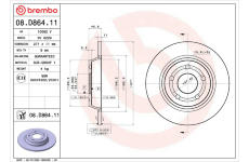 Brzdový kotouč BREMBO 08.D864.11