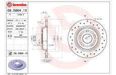 Brzdový kotouč BREMBO 08.D864.1X