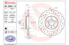 Brzdový kotúč BREMBO 08.D883.1X