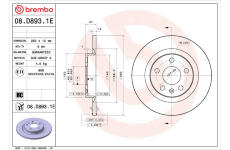 Brzdový kotouč BREMBO 08.D893.1E