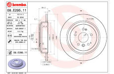 Brzdový kotúč BREMBO 08.E295.11