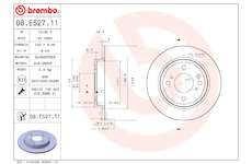 Brzdový kotouč BREMBO 08.E527.11