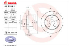 Brzdový kotouč BREMBO 08.E534.11