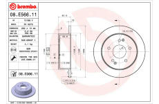 Brzdový kotouč BREMBO 08.E566.11