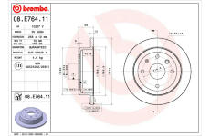 Brzdový kotouč BREMBO 08.E764.11