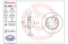 Brzdový kotouč BREMBO 08.E888.11