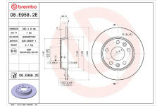 Brzdový kotúč BREMBO 08.E958.2E